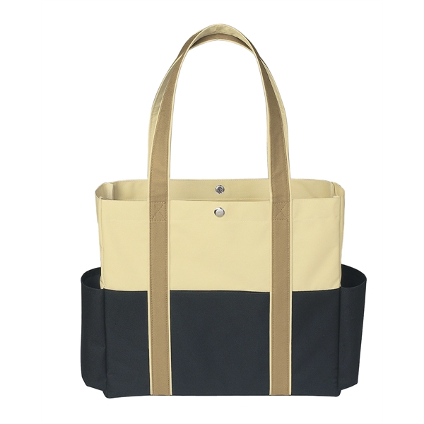 BLACK WITH BEIGE color option for Triple Colored Tote