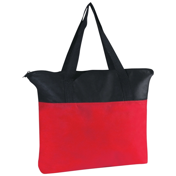RED color option for Non Woven Tote Bag With Zipper