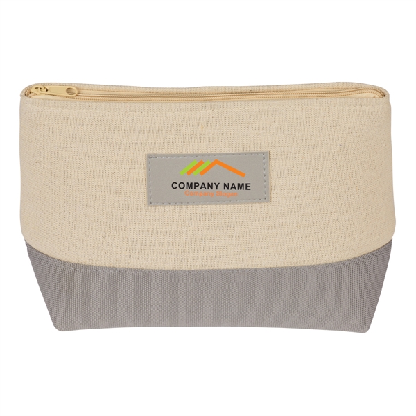 NATURAL WITH GRAY                 A color option for Mini Cosmetic Bag