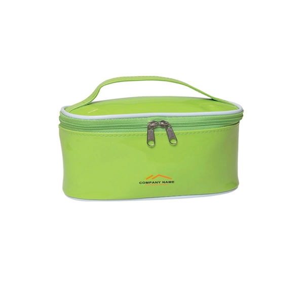 LIME color option for Portable Cosmetic Bag With Carrying Handle