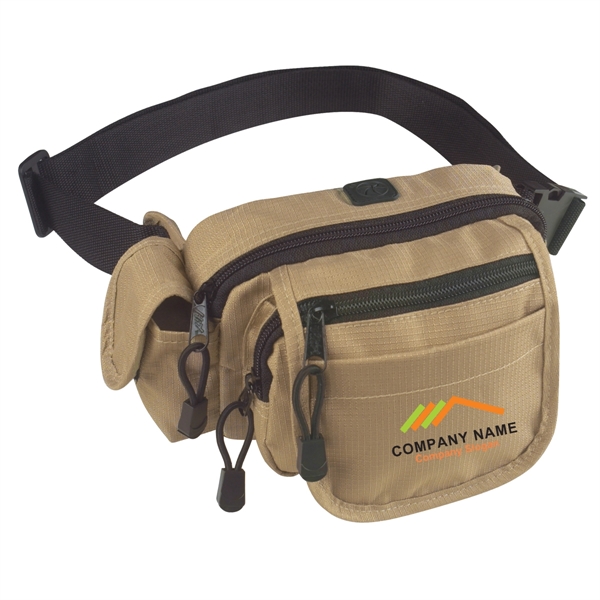 KHAKI WITH BLACK color option for Dynamic All In One Fanny Pack