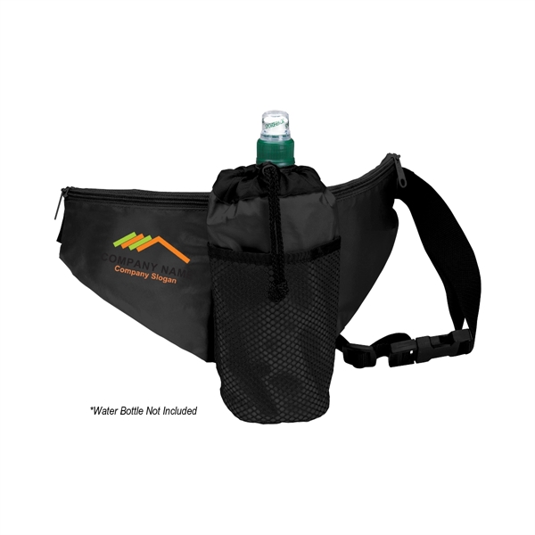 BLACK color option for Smart Fanny Pack With Insulated Water Bottle Pocket