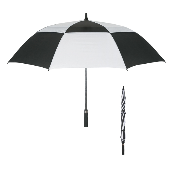 WHITE WITH BLACK color option for 58" Windproof Umbrella