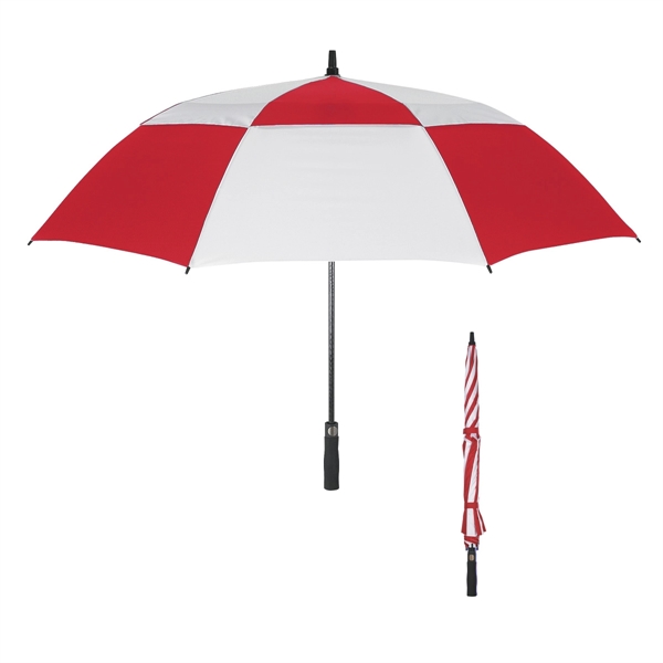 WHITE WITH RED color option for 58" Windproof Umbrella