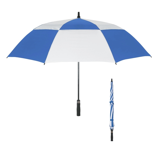 WHITE WITH ROYAL BLUE color option for 58" Windproof Umbrella