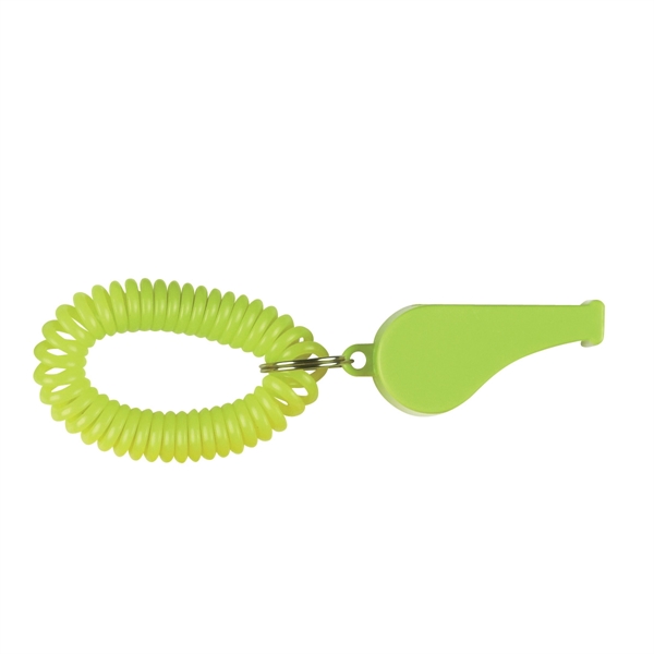 LIME color option for Nicely Colored Whistle With Wrist Bands