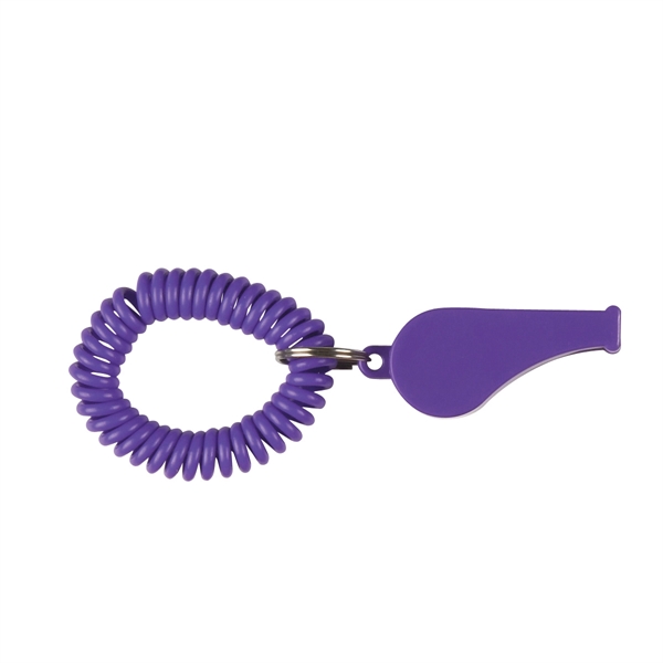 Purple color option for Nicely Colored Whistle With Wrist Bands