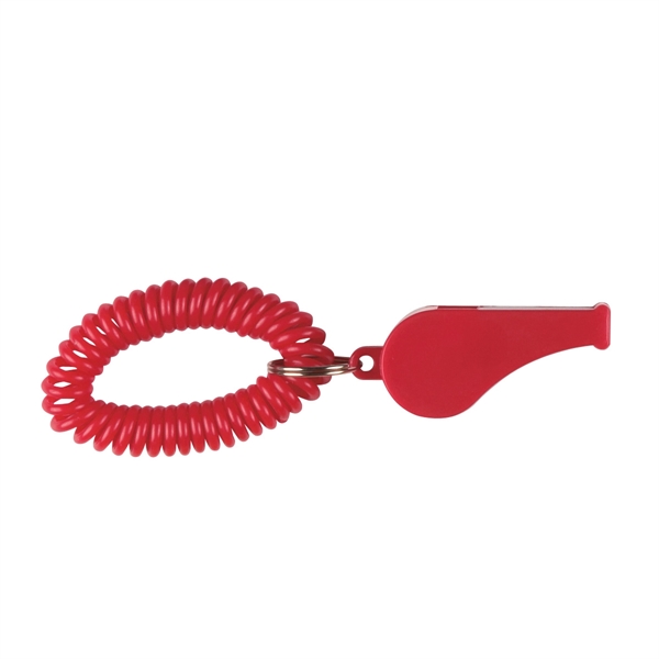 Red color option for Nicely Colored Whistle With Wrist Bands
