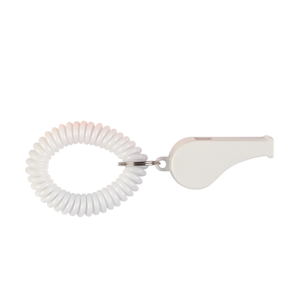 White color option for Nicely Colored Whistle With Wrist Bands