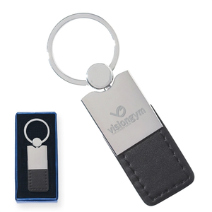 Photo of Metal + Leatherette Key Chain