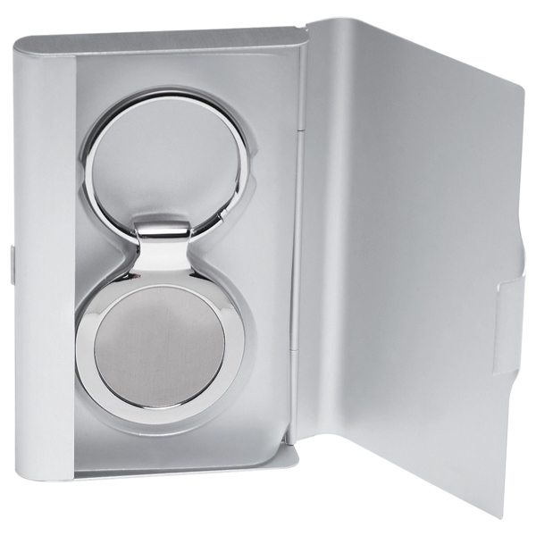 Silver color option for Business Card Case And Key Chain Combo
