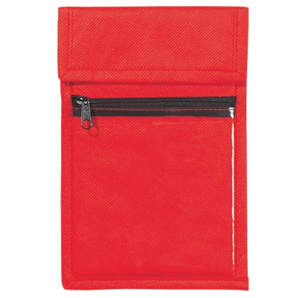 Red color option for Water Resistant Neck Carry Wallet