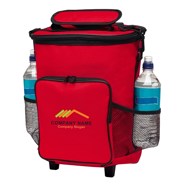 Red color option for 18 Can Rolling Cooler