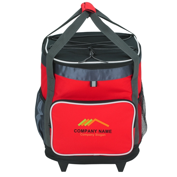 Red color option for 24 Can Rolling Cooler