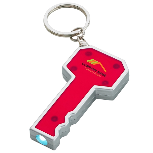 RED WITH SILVER color option for Key Chain With Led Light