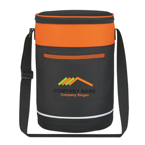 BLACK WITH ORANGE color option for Circular Cooler Bag