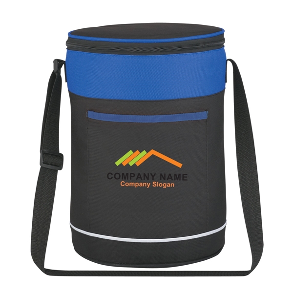 BLACK WITH ROYAL color option for Circular Cooler Bag