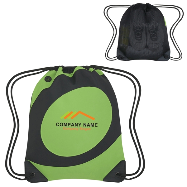 LIME WITH BLACK color option for Sport Knapsack