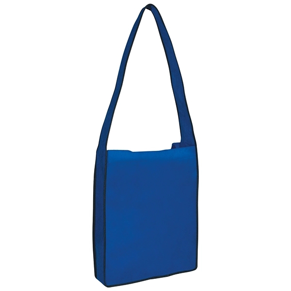 Royal Blue color option for Non Woven Messenger Tote Bag