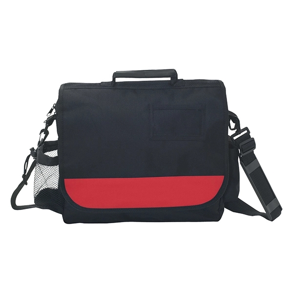 Black-Red color option for Messenger Bag With Organizer Compartments