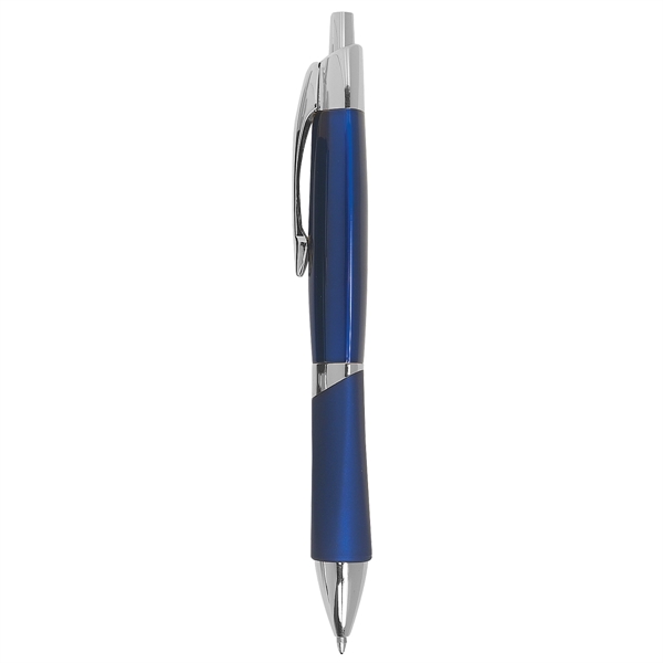 BLUE WITH SILVER color option for Beautiful Click Action Brass Pen