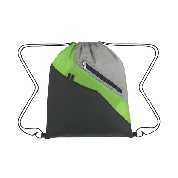 BLACK LIME GRAY color option for Tri Toned Athlete Knapsack
