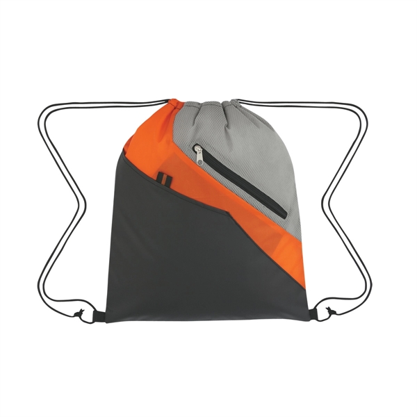 BLACK ORANGE GRAY color option for Tri Toned Athlete Knapsack