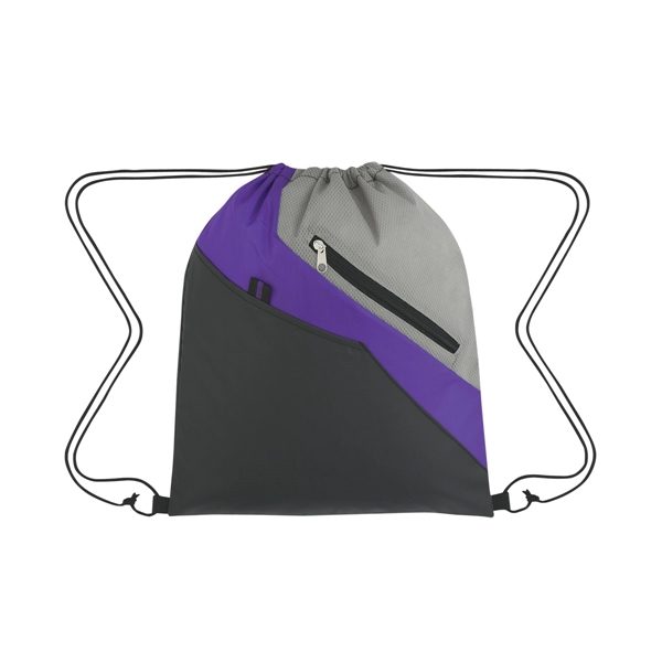 BLACK PURPLE GRAY color option for Tri Toned Athlete Knapsack