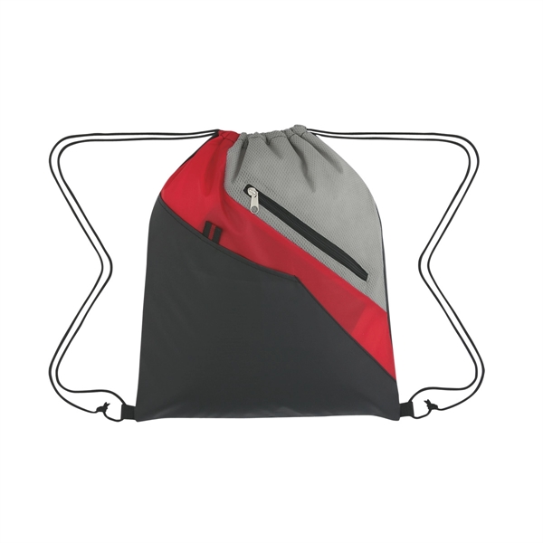 BLACK RED GRAY color option for Tri Toned Athlete Knapsack