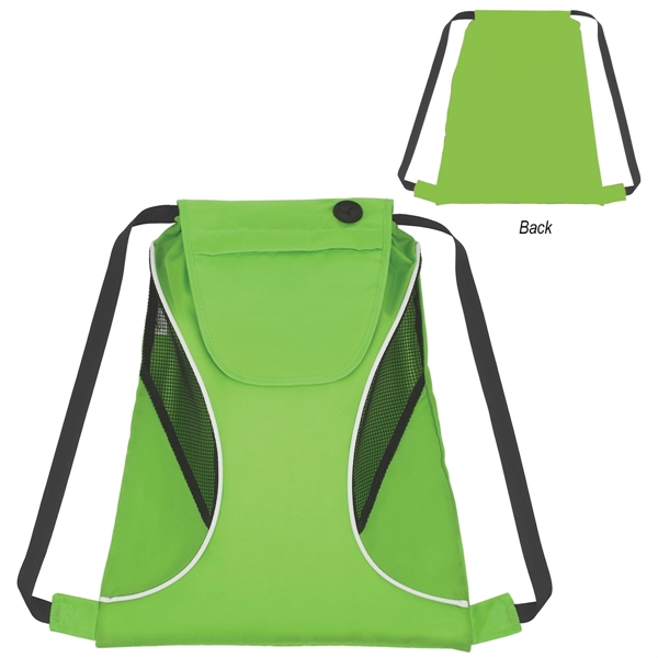 LIME WITH BLACK color option for Meshed Athlete Knapsack