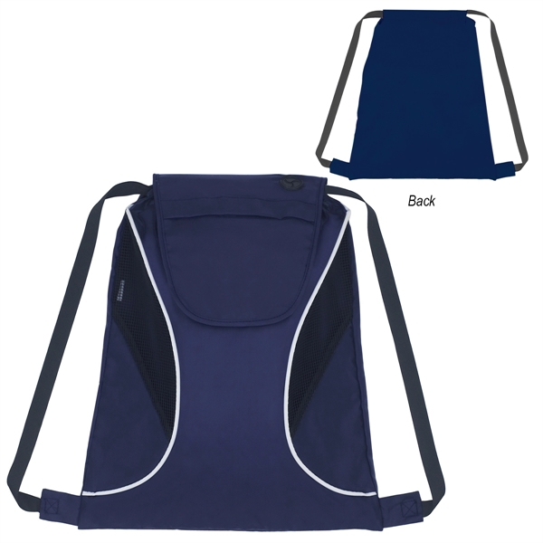 NAVY WITH BLACK color option for Meshed Athlete Knapsack