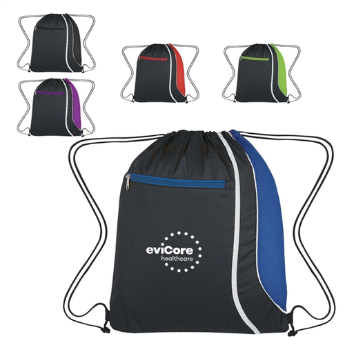 Main photo of Mesh Accented Drawstring Knapsack