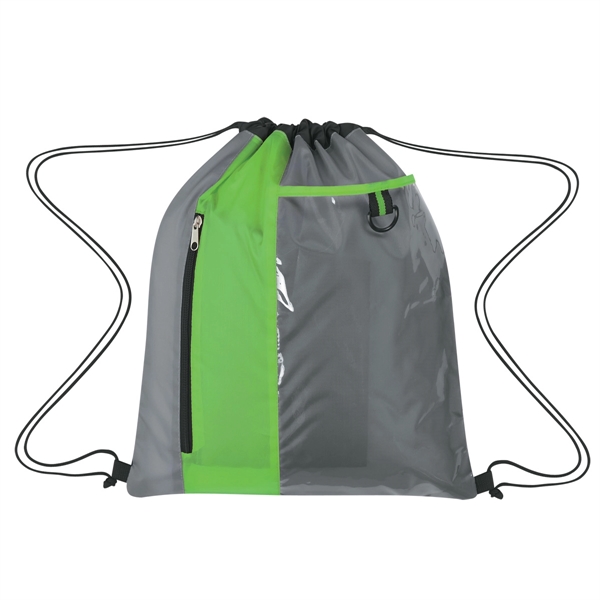 GRAY WITH LIME color option for Athlete's String Bag