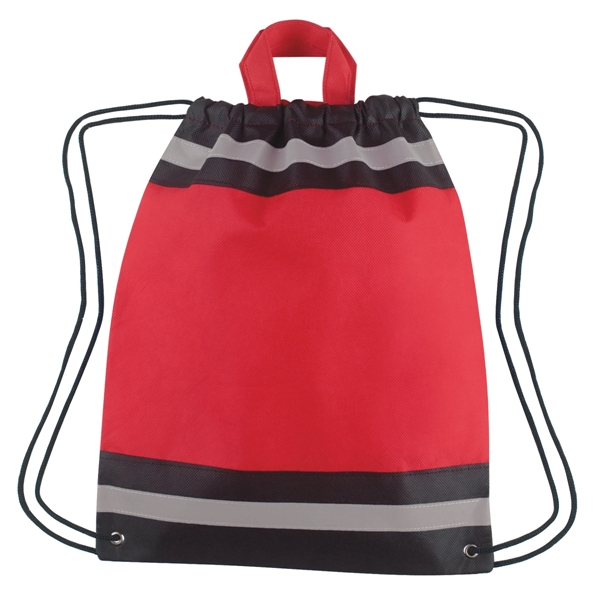 Red color option for Small Sleek Sports Bag With Reflective Strip