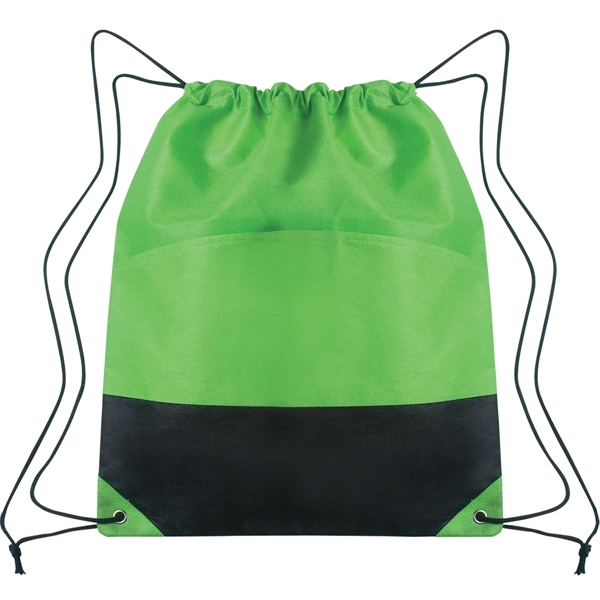 LIME color option for Dual Colored Sporting Knapsack