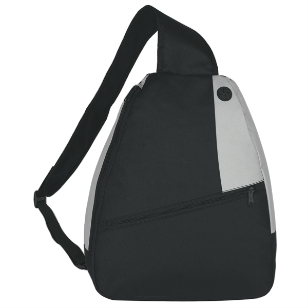 BLACK WITH BLACK color option for Smooth Shoulder Sling Backpack