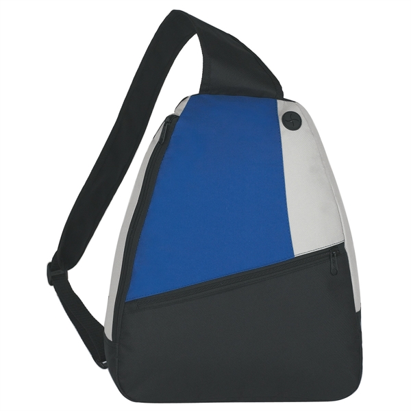 BLUE WITH BLACK color option for Smooth Shoulder Sling Backpack