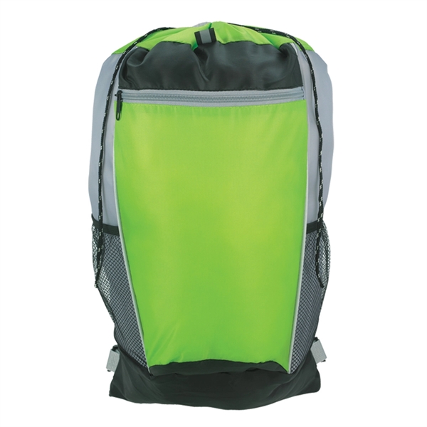 LIME WITH GRAY color option for Tri Color Backpack