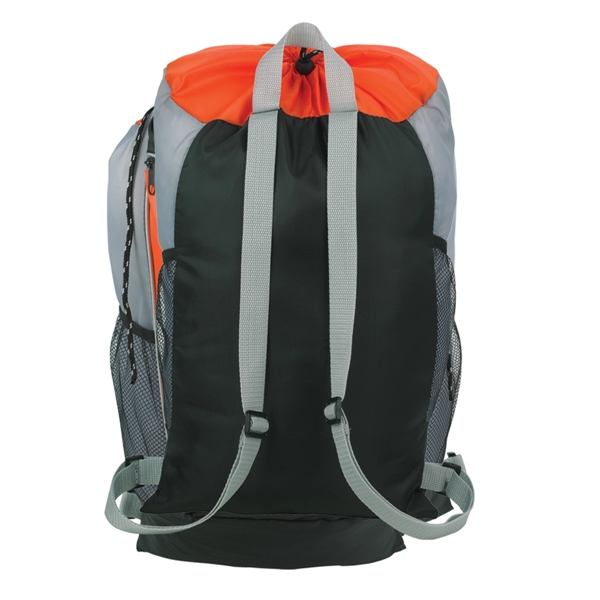ORANGE WITH GRAY color option for Tri Color Backpack