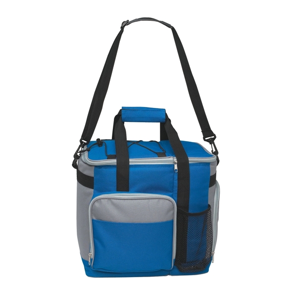 ROYAL BLUE WITH GRAY color option for Large Picnic Cooler Bag