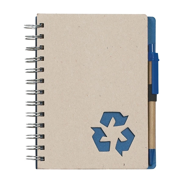 NATURAL BLUE color option for Eco Inspired Spiral Notebook & Pen
