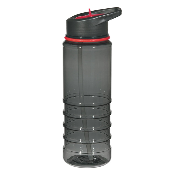 CHARCOAL WITH RED color option for 24 Oz. Tritan Water Bottle