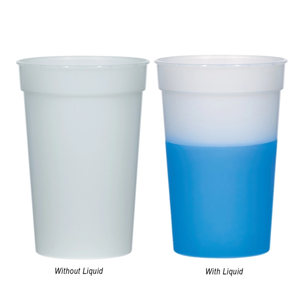 FROST BLUE color option for Plastic Reusable Beverage Cup   17 Oz.