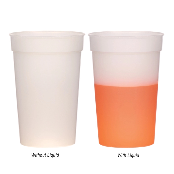 FROST ORANGE color option for Plastic Reusable Beverage Cup   17 Oz.