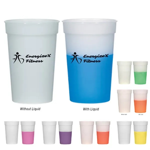 Photo of Plastic Reusable Beverage Cup   17 Oz.