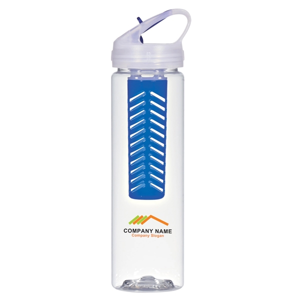 CLEAR WITH BLUE color option for Fruit Infuser Water Bottle