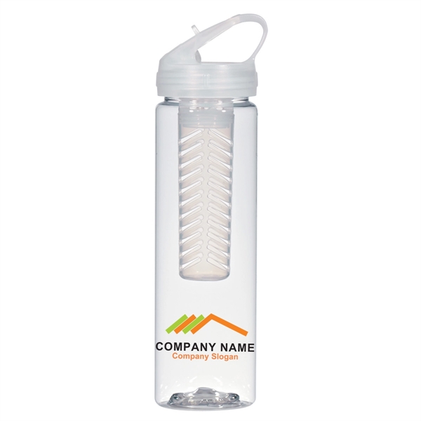 CLEAR WITH CLEAR color option for Fruit Infuser Water Bottle