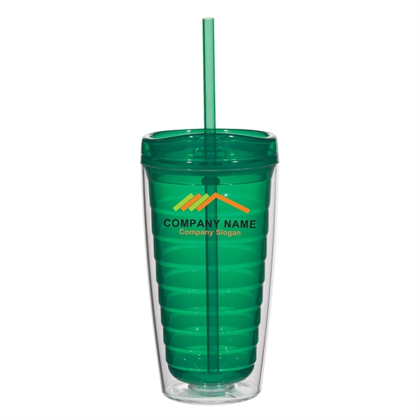 CLEAR W/GREEN color option for Insulated Acrylic Cup
