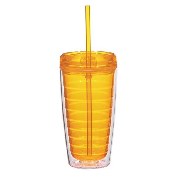 CLEAR W/YELLOW color option for Insulated Acrylic Cup