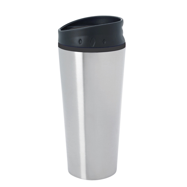 SILVER WITH BLACK color option for Stainless Steel Tumbler With Carved Diamonds